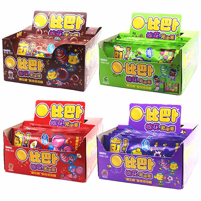 比巴卜棉花糖泡泡糖11g*12包水果糖儿童零食礼物新年糖果多省包邮
