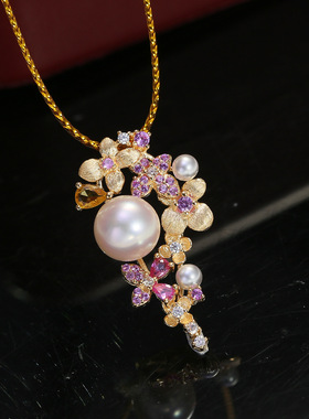 DIY配件S925纯银精工珍珠吊坠空