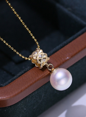 DIY配件S925纯银珍珠吊坠空托轻