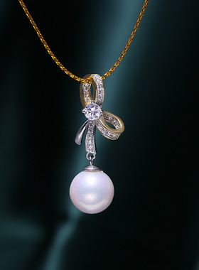 DIY配件S925纯银优雅珍珠吊坠空