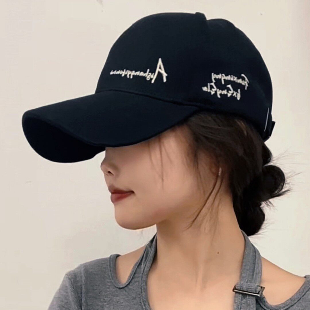 加大版硬顶宽檐休闲风圆顶网红百搭帽子棒球帽韩版森系时尚情侣帽