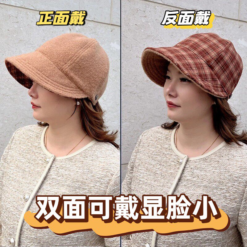 羊羔绒双面戴马术帽秋冬加厚保暖