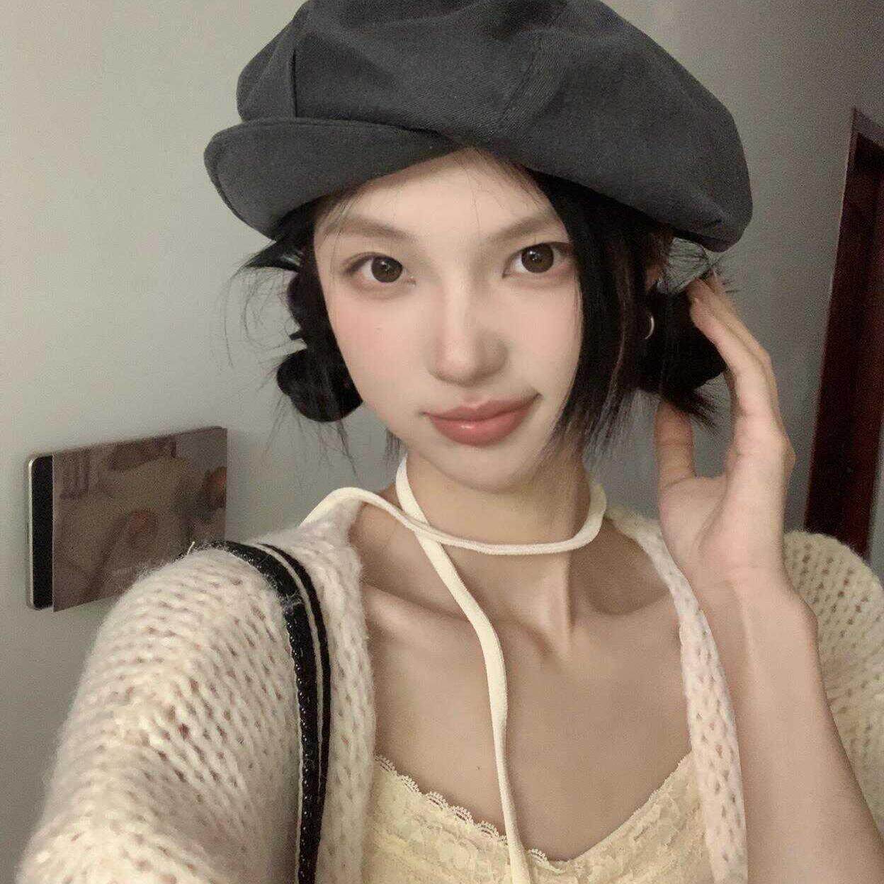 贝雷帽子24秋冬新款多种戴法百搭