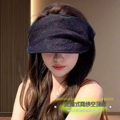 户外发箍泡泡纱遮阳防晒气质女夏