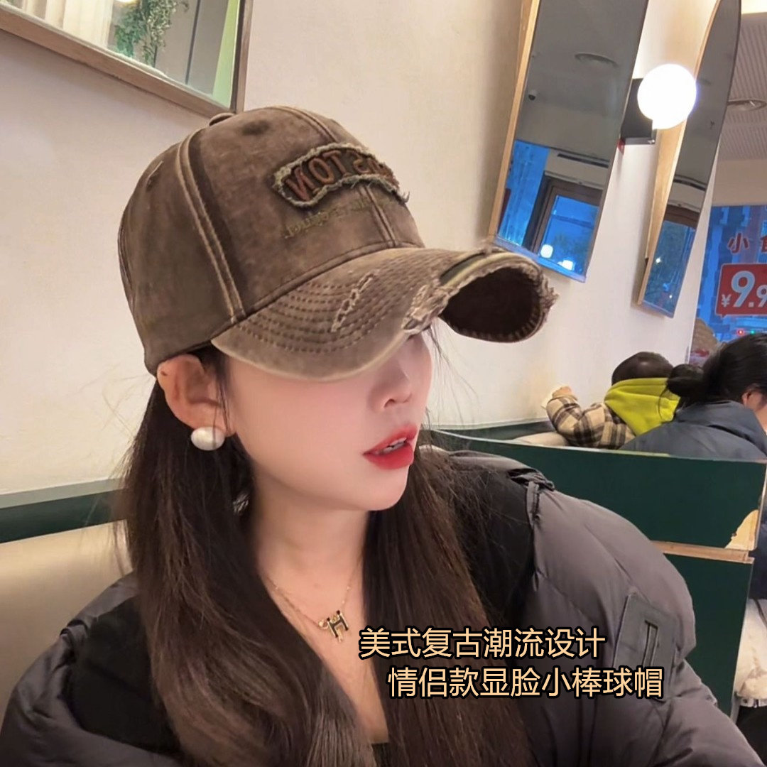 情侣街头棒球帽复古显脸小鸭舌帽