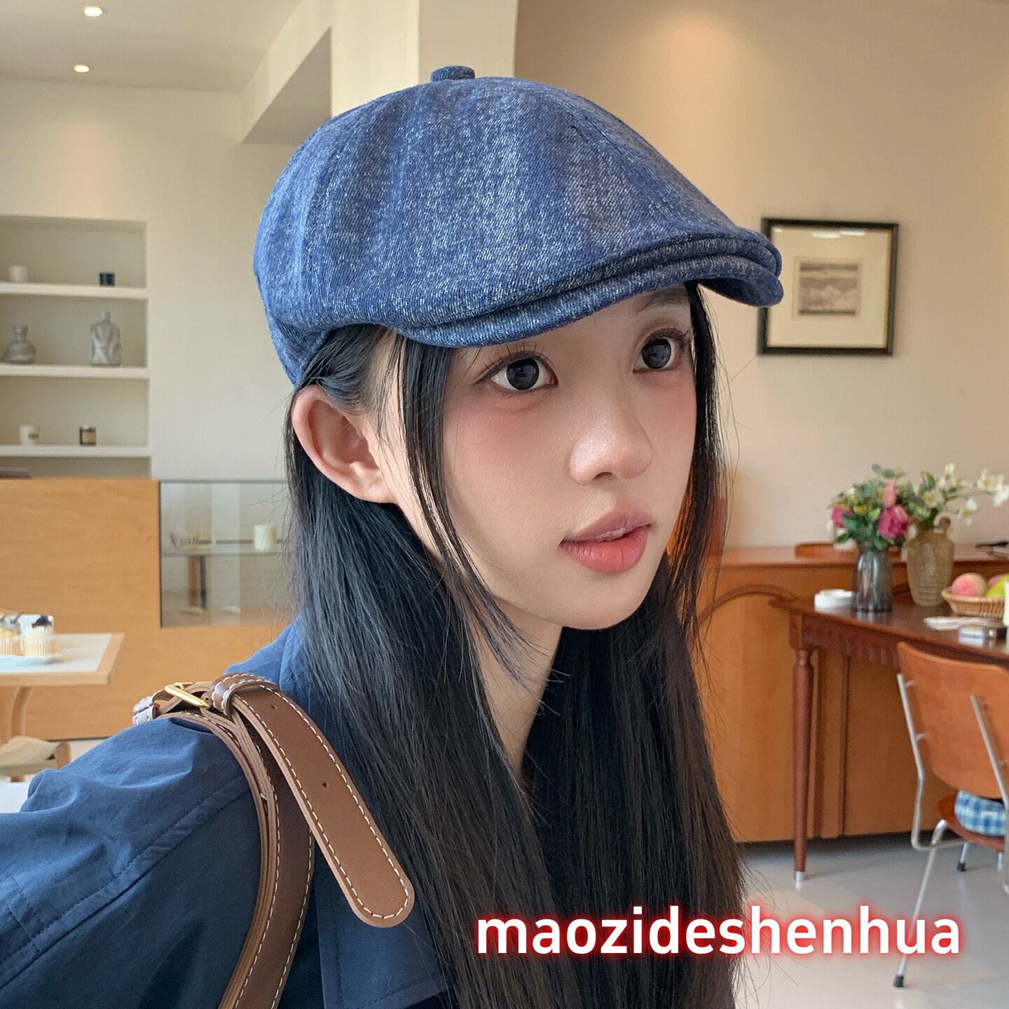 韩版花色牛仔前进帽秋冬2025新款