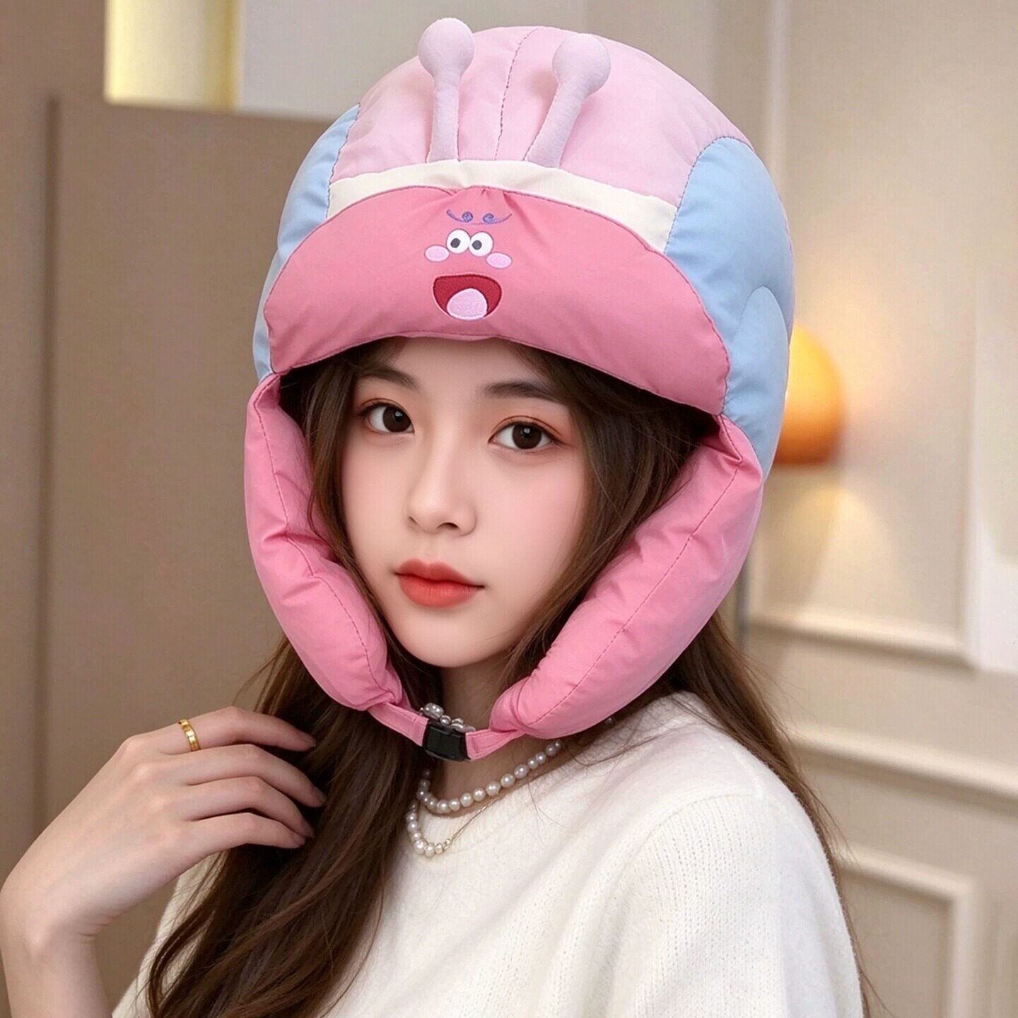 秋冬加棉护耳防寒雷锋帽女亲子