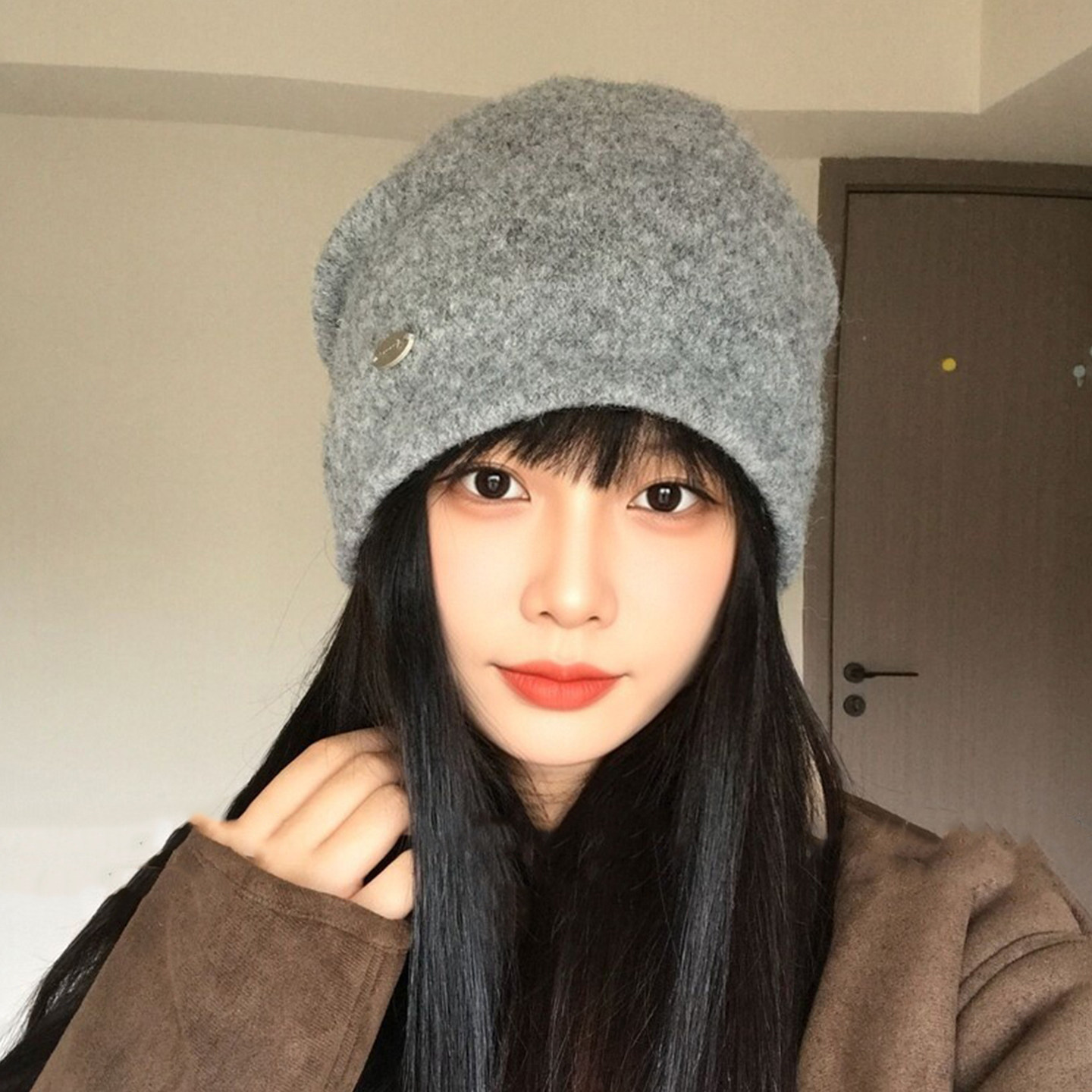 秋冬韩版保暖护耳堆堆帽