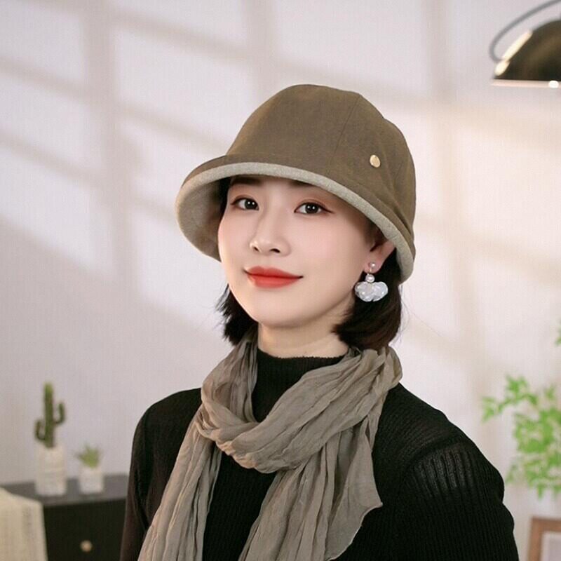日系显脸小渔夫帽女春秋新款