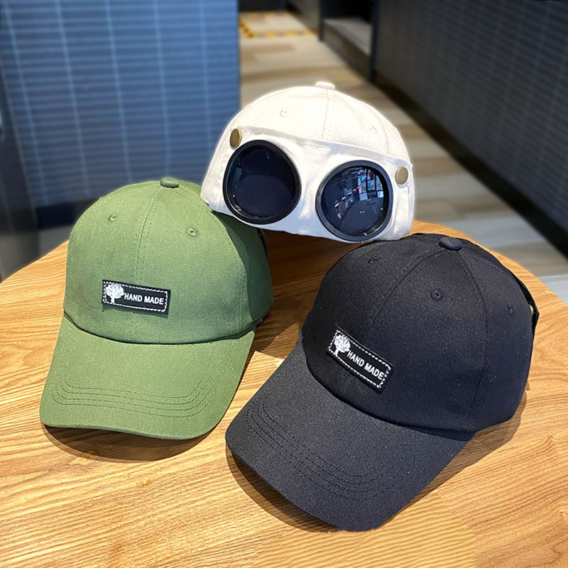 飞行员帽子男潮反戴眼睛鸭舌帽子女韩版ins遮阳防晒帽墨镜棒球帽