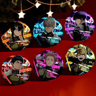 怪兽8号动漫周边反光吧唧卡夫卡莱诺米娜马口铁胸针谷子徽章礼物