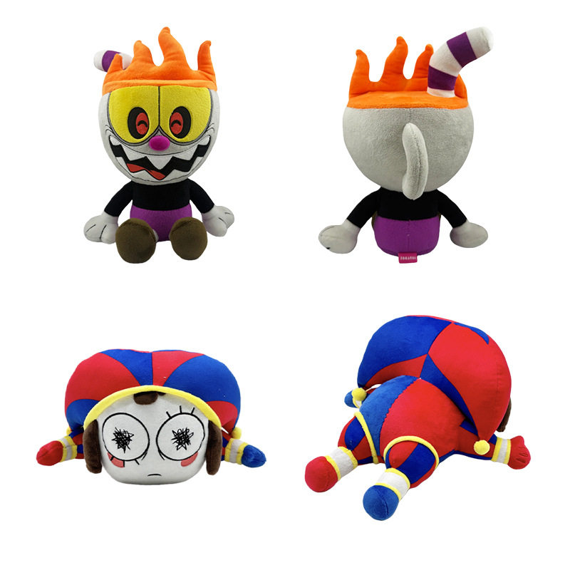 跨境新品Evil Cuphead Plush神奇数字马戏团游戏周边毛绒公仔玩偶