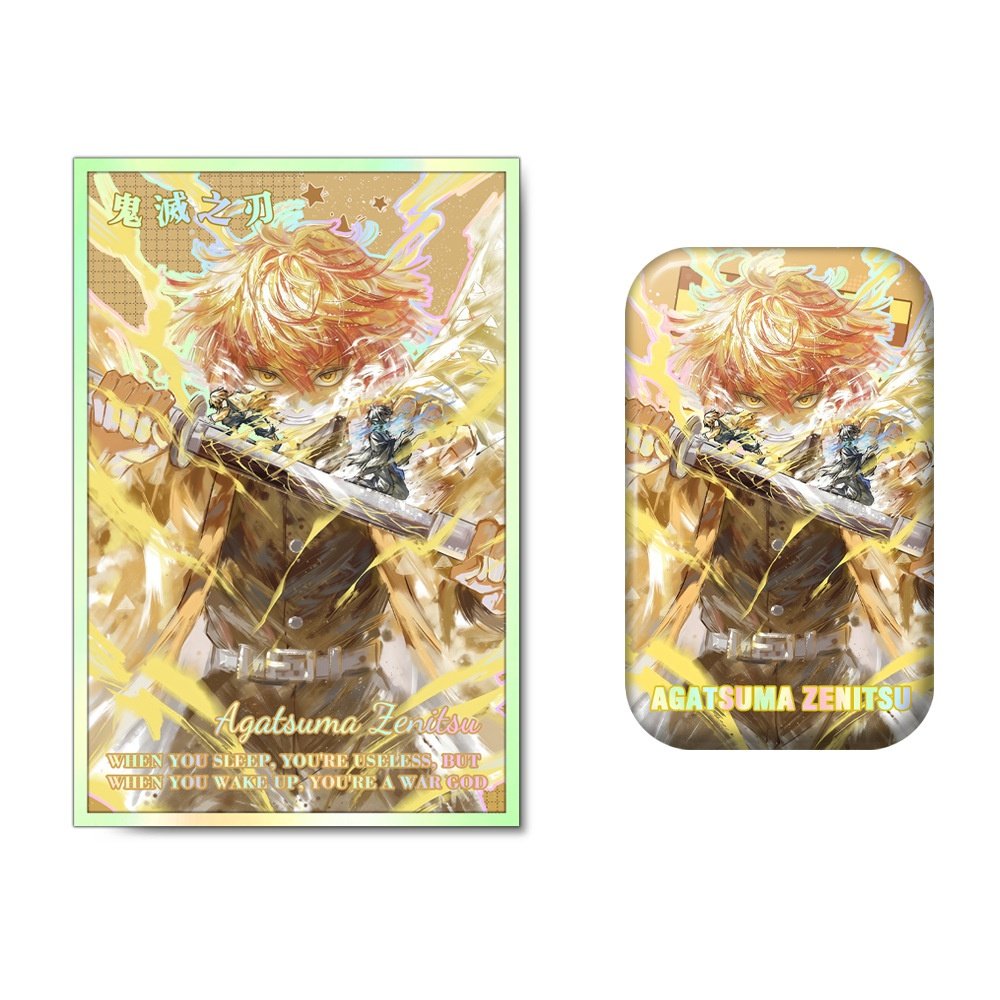 同人谷鬼灭之刃我妻善逸双闪色纸方形双闪徽章动漫游戏,模玩/动漫/周边/娃圈三坑/桌游,动漫挂件/文具,淘宝优惠券,粉丝福利购,淘宝优惠卷