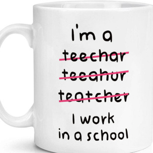 teacher老师学校工作陶瓷work马克杯水杯杯子英语毕业礼物教师