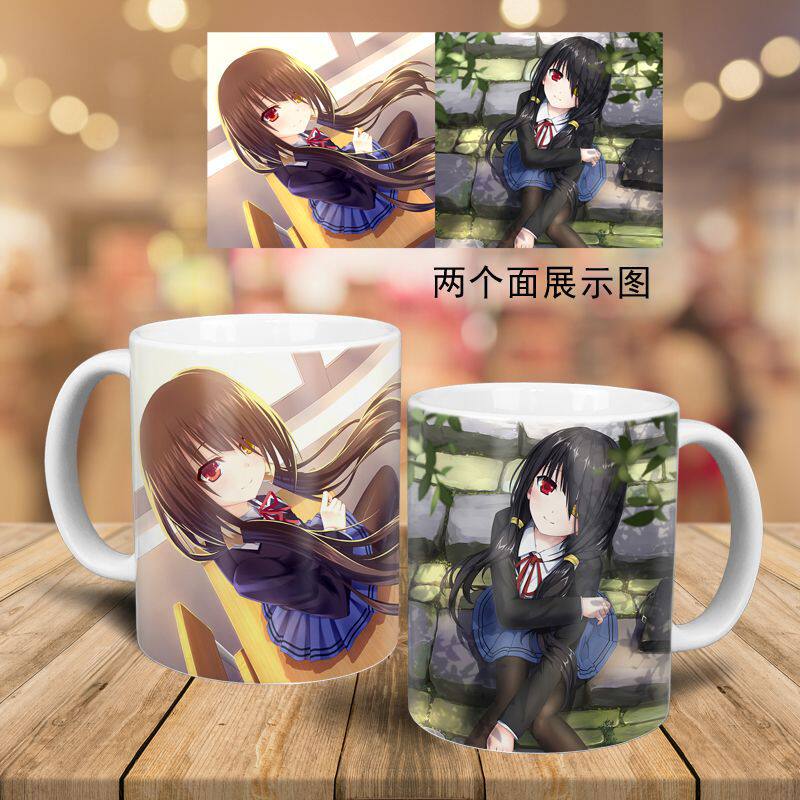 约会大作变色杯狂三琴里马克杯水杯动漫二次元四糸乃周边学生水杯