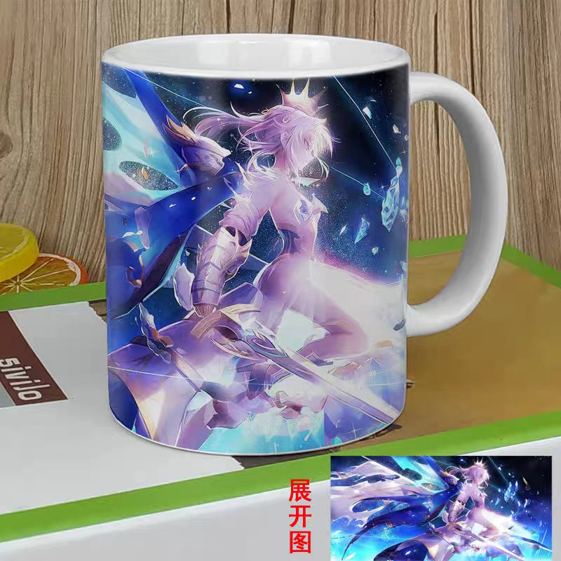 fate马克杯动漫二次元FATE黑贞德卡通陶瓷杯子 水杯