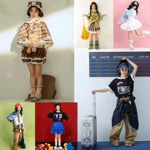 LOOK潮童大女孩7-9岁元气儿童摄影服装影楼拍照主题潮童样片2025