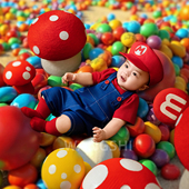 米蒂贝儿童摄影服装 影楼拍照主题2025年超级玛丽马里奥百天照衣服