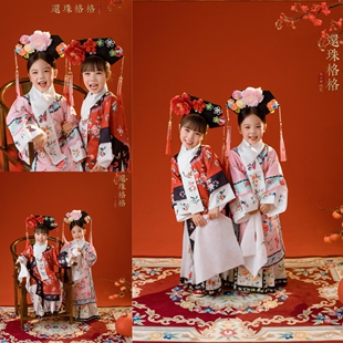 儿童摄影服装还珠格格装清朝故宫女童古装影楼女孩艺术照写真衣服