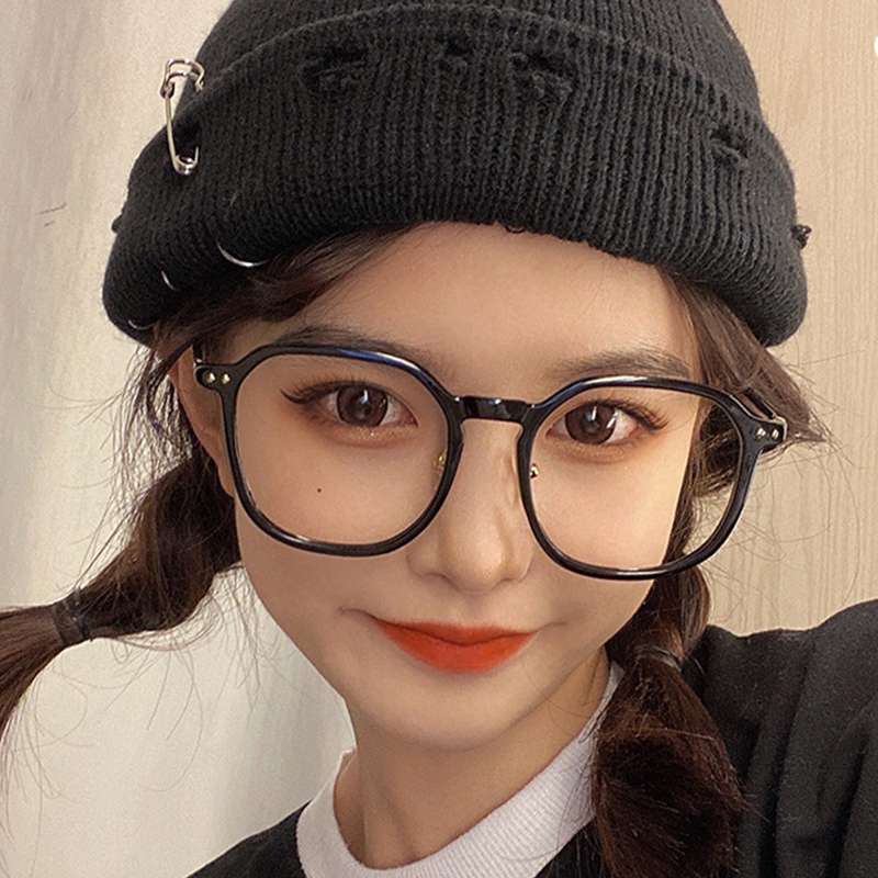 明星奔跑吧同款眼镜素颜眼镜圆脸大脸显瘦防蓝光眼镜大框配近视