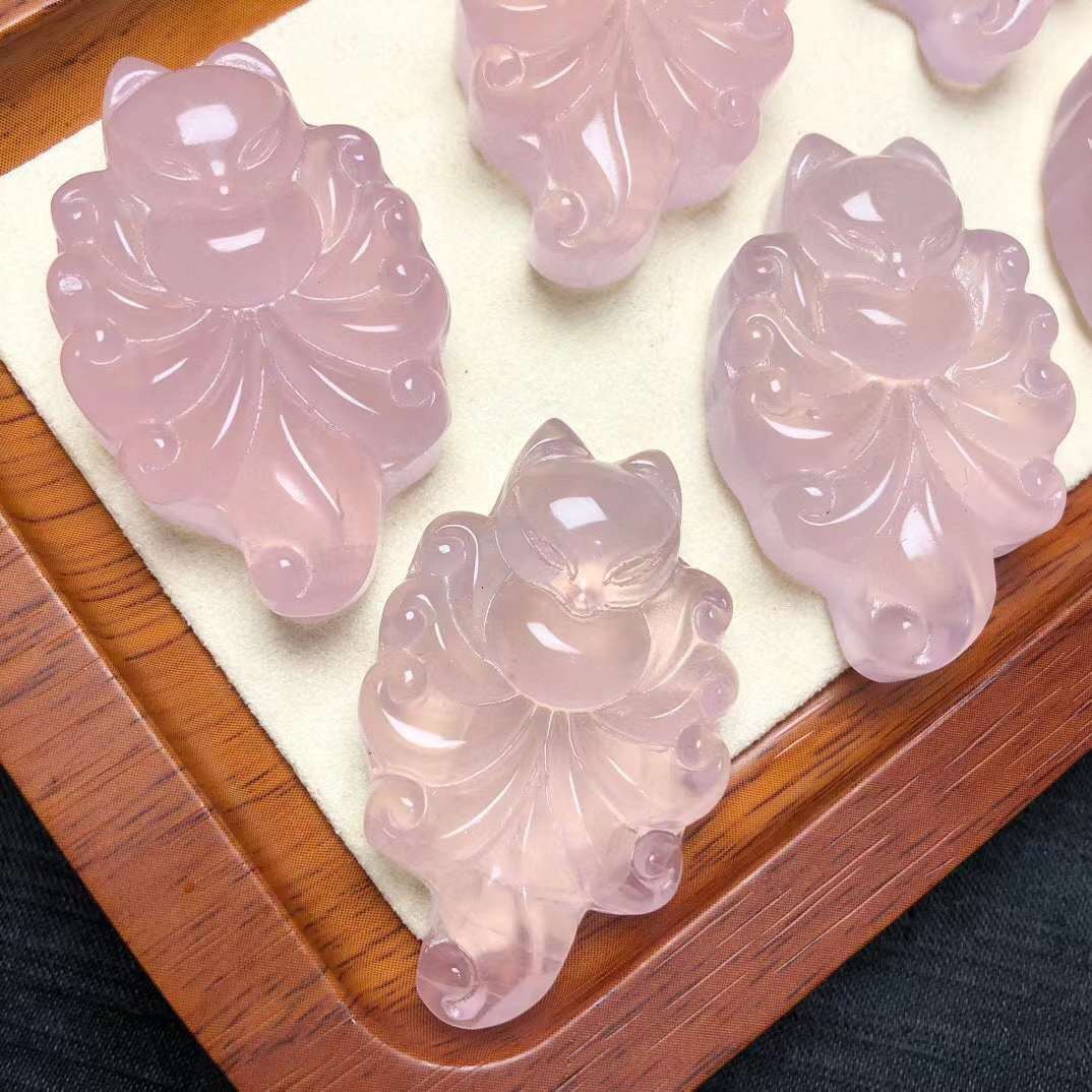 新品天然粉晶九尾狐雕刻件饰品配件diy九尾狐雕刻件饰品配饰礼物,饰品/流行首饰/时尚饰品新,项坠/吊坠,淘宝优惠券,粉丝福利购,淘宝优惠卷