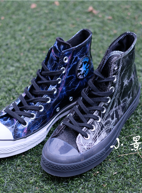 匡威1970S黑色闪电马毛拼接蓝色闪电漆皮163787C 163788C