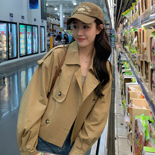 现货新款小个子外套风衣加色2373p135k188