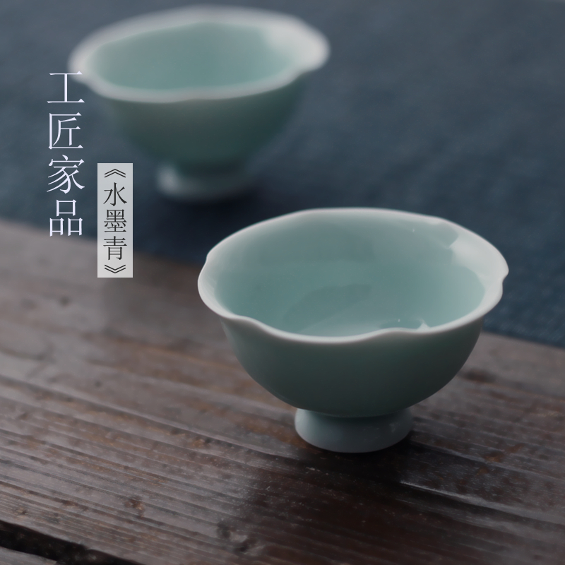 青瓷主人杯茶杯陶瓷粉青