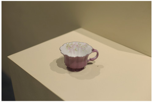 |勿念|《九重紫》茶咖杯 咖啡杯 带把主人杯 大号茶杯 手绘釉下彩