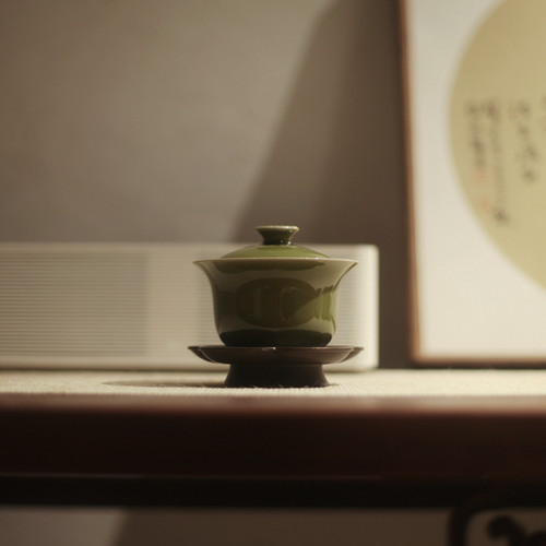茶杯盖碗耀州窑青瓷茶具