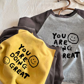 T恤宝宝打底衫 长袖 男女童卡通印花上衣服 纯棉新款 儿童2026春秋季