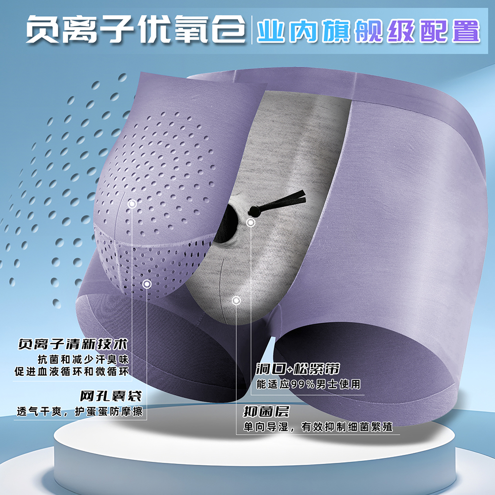 正品男士阻复内裤包皮分离物理降敏枪弹式分离平角裤摩擦莫代尔