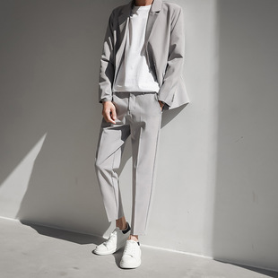 你给我的喜欢辛旗王子奇同款休闲西装外套男春秋宽松韩版男士套装