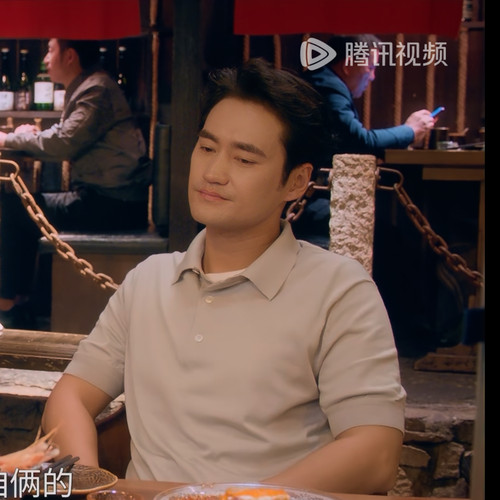 亲爱的仇敌周慕孙袁弘同款针织POLO衬衫男士夏季短袖修身冰丝T恤