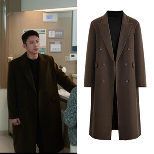 冬至江成屹黄景瑜同款西装毛呢大衣男中长款加厚宽松风衣呢子外套
