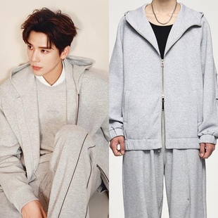 现在就出发王安宇同款空气层防风外套男春秋外套休闲宽松连帽卫衣