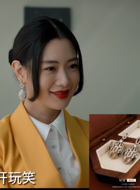 七根心简克拉拉同款中古复古大气耳环个性宫廷风耳坠耳钉轻奢耳饰