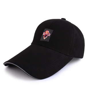 男士加长帽檐棒球帽休闲硬顶百搭鸭舌帽反光条户外14cm长帽檐帽子