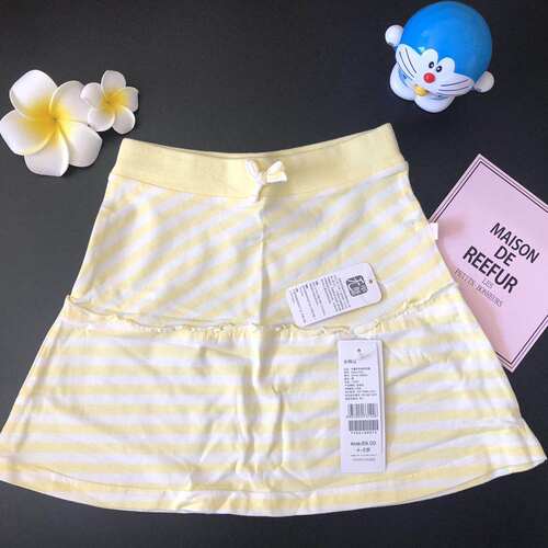 乐友greatkid正品特价女童炫色条纹短裙