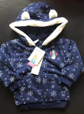 新款乐友歌瑞家男童女童针织棉服比得兔80码（吊牌329）