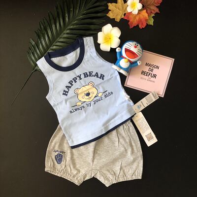 乐友greatbaby男童背心套装73码