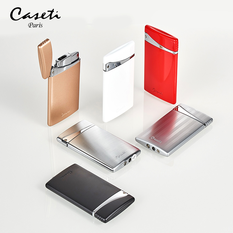 法国caseti卡沙帝超薄打火机防风高档充气火机定制刻字男生日礼物
