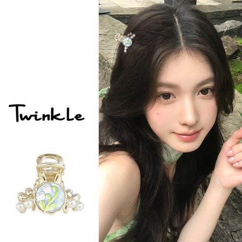 小众森系花朵刘海抓夹