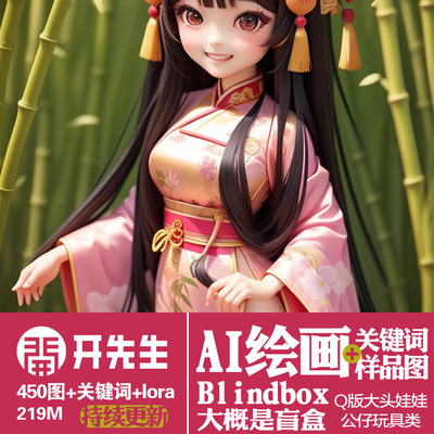 AI绘画StableDiffusion样图+关键词描述语Blindbox-Lora盲盒公仔