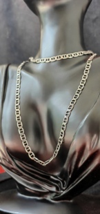 意大利工艺中古时尚经典猪鼻款925纯银长款项链自由搭配吊坠古着