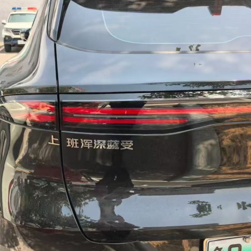 适用于深蓝汽车不锈钢材质定制车尾标上班浑深蓝受创意搞笑车标
