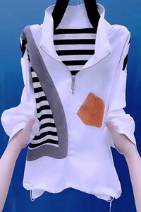 洋气拼接假两件一体衬衫减龄百搭遮肉显瘦T恤上衣女秋季休闲衬衣