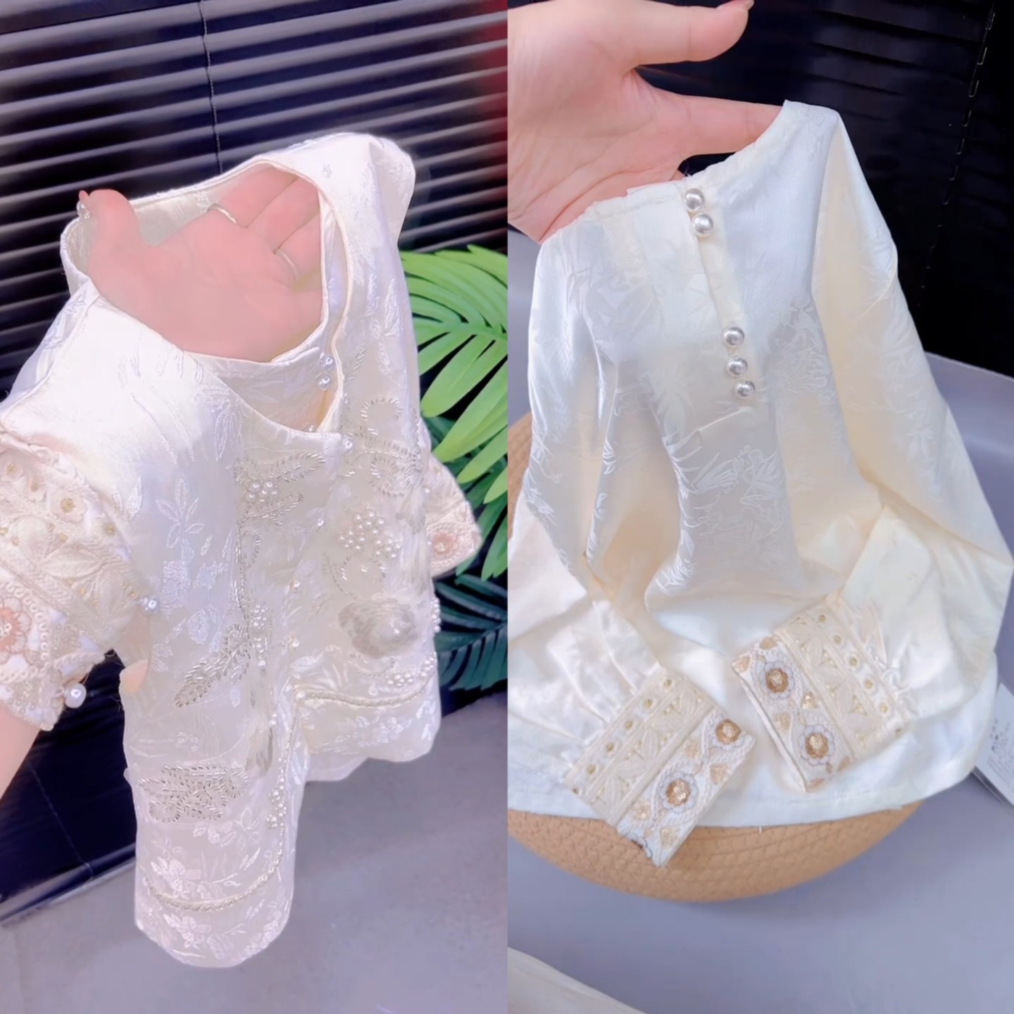 两件套上衣小衫长袖衬衫重工马甲