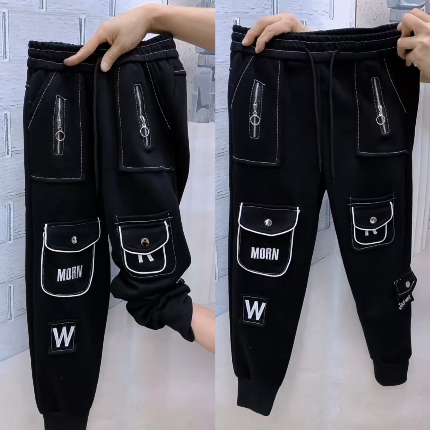 洋气帅气工装裤女高腰显瘦九分束脚休闲裤2026年春季新款运动裤潮