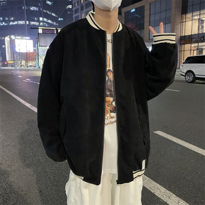 2025春装灯芯绒棒球服外套男生宽松夹克 JK81P70控88图片